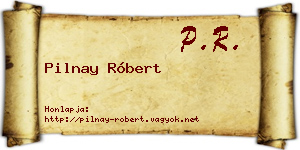 Pilnay Róbert névjegykártya