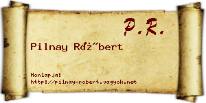 Pilnay Róbert névjegykártya